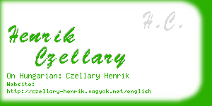 henrik czellary business card